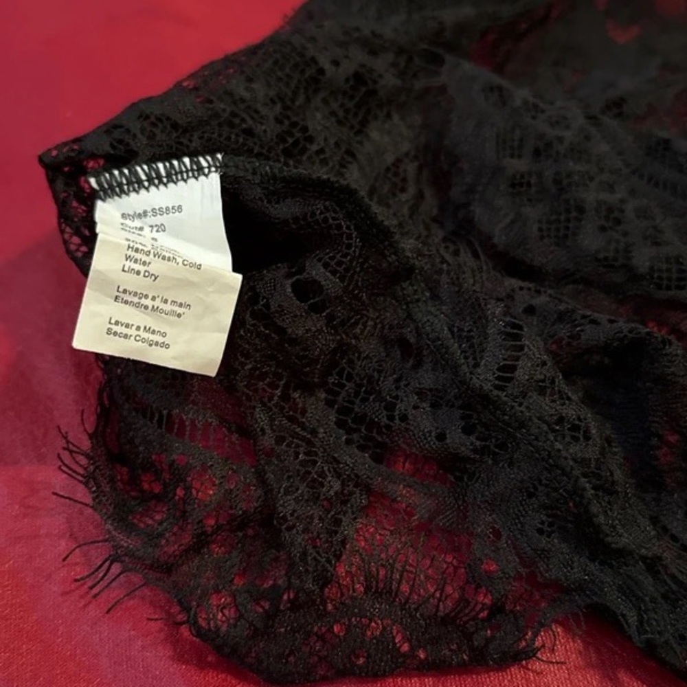 Black Lace Sheer Chemise Nightdress - Women Intimates & Sleepwear - Picture 3 of 5